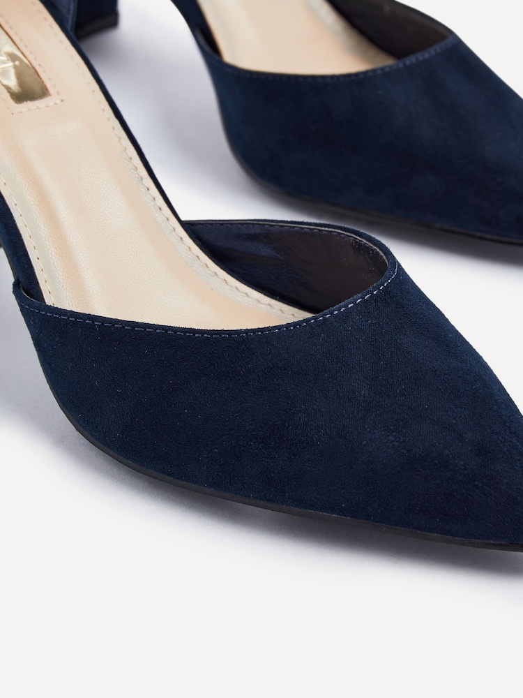 Linzi Blue Jude Closed Back Court Block Heels - Image 5 of 5
