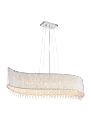 Gallery Home Silver Petra 8 Light Cluster Pendant Ceiling Light Pendant - Image 1 of 3