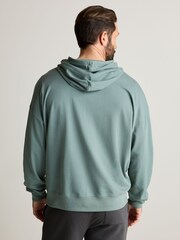 Grün - Leichter Oversize-Hoodie mit Reißverschluss - Bild 4 von 10