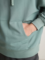 Grün - Leichter Oversize-Hoodie mit Reißverschluss - Bild 7 von 10