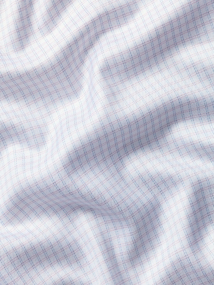 Charles Tyrwhitt Pink Egyptian Cotton Twill Mini Grid Check Shirt - Image 6 of 6