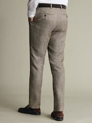 Charles Tyrwhitt Brown Linen Trousers - Image 2 of 10