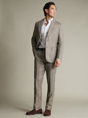 Charles Tyrwhitt Brown Linen Trousers - Image 3 of 10