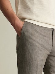 Charles Tyrwhitt Brown Linen Trousers - Image 6 of 10