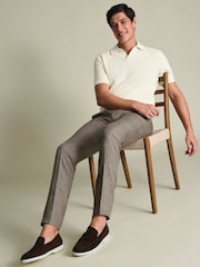 Charles Tyrwhitt Brown Linen Trousers - Image 7 of 10