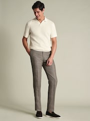 Charles Tyrwhitt Brown Linen Trousers - Image 8 of 10