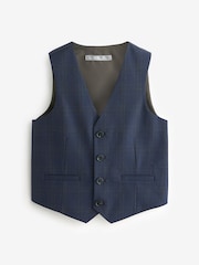 Navy Check Waistcoat - Image 1 of 1
