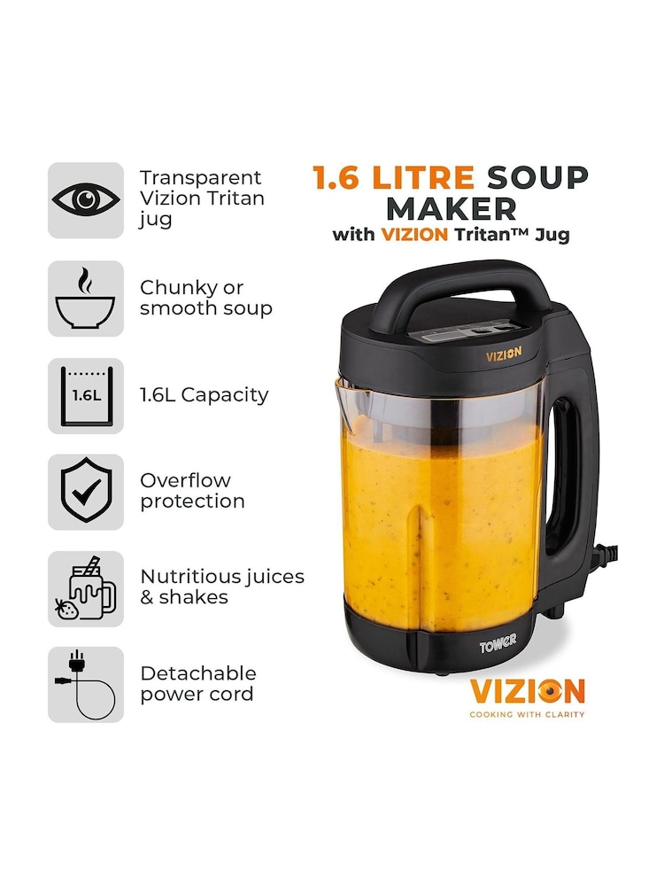 Tower 1.6L Vizion Soup Maker 1000W - Image 2 of 8