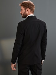 Noir - Ajustement régulier - Veste de costume Signature Tollegno italienne en laine - Image 3 of 8