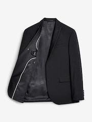 Noir - Ajustement régulier - Veste de costume Signature Tollegno italienne en laine - Image 8 of 8