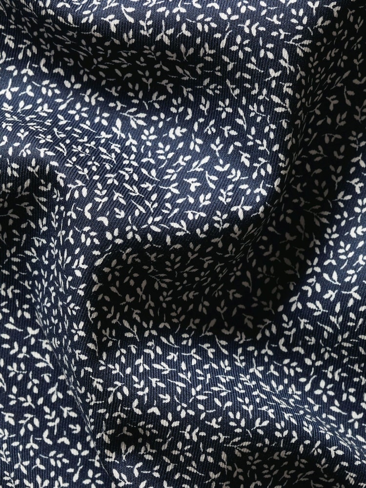 Charles Tyrwhitt Blue Non-Iron Stretch Leaf Print Shirt - Image 7 of 7 Charles Tyrwhitt Blue Non-Iron Stretch Leaf Print Shirt - Image 7 of 7