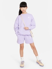 Пурпурный - Шорты с флисовой изнанкой Nike Club - Image 6 of 6