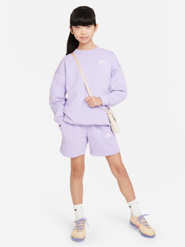 Пурпурный - Шорты с флисовой изнанкой Nike Club - Image 6 of 6