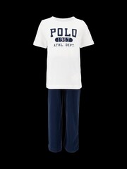 Polo Ralph Lauren Blue Logo Top  And Trousers Set - Image 2 of 4