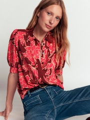 Boden Pink Penelope Viscose Top - Image 1 of 5