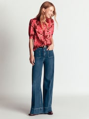 Boden Pink Penelope Viscose Top - Image 4 of 5