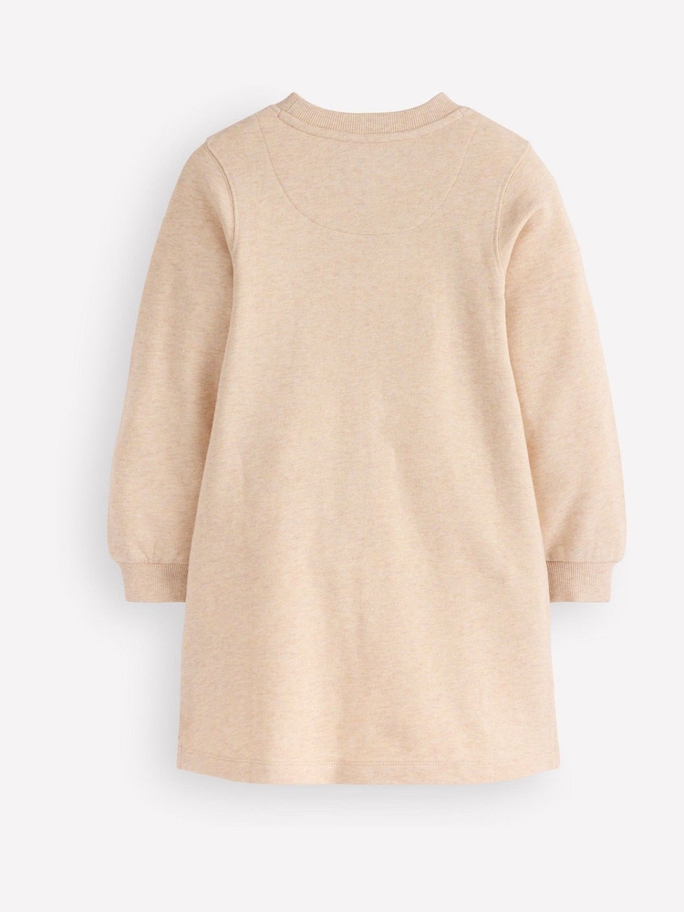 Boden Cream Ida Sweatshirt Appliqué Dress - Image 2 of 3 Boden Cream Ida Sweatshirt Appliqué Dress - Image 2 of 3