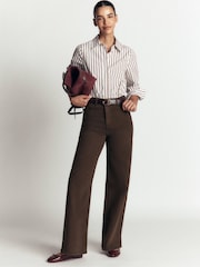 Boden Brown High Rise Wide Leg Jeans - Image 1 of 6