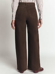 Boden Brown High Rise Wide Leg Jeans - Image 3 of 6