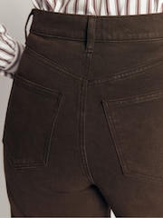 Boden Brown High Rise Wide Leg Jeans - Image 4 of 6