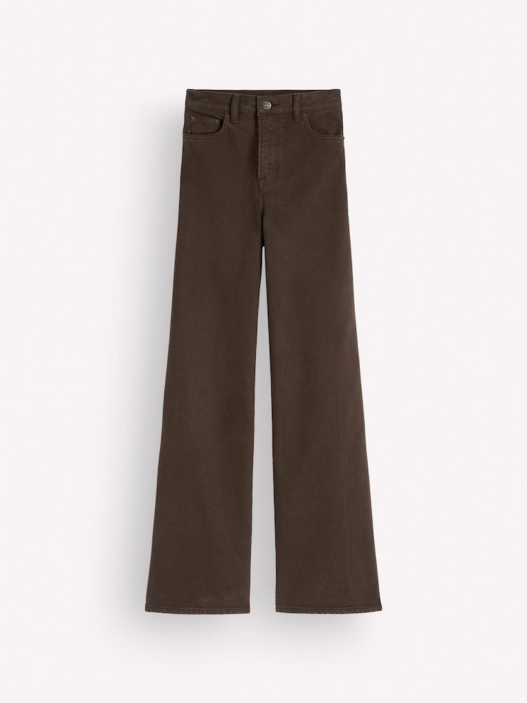 Boden Brown High Rise Wide Leg Jeans - Image 6 of 6
