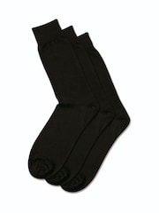 Charles Tyrwhitt Black Cotton Rich Socks 3 Pack - Image 1 of 1