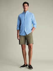 Charles Tyrwhitt Green Cotton Stretch Shorts - Image 1 of 5