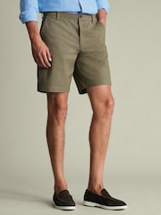 Charles Tyrwhitt Green Cotton Stretch Shorts - Image 3 of 5
