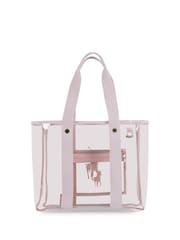 Polo Ralph Lauren Pink Pony Logo PU Tote Bag With Pouch - Image 2 of 7
