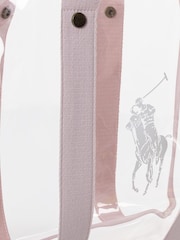 Polo Ralph Lauren Pink Pony Logo PU Tote Bag With Pouch - Image 5 of 7
