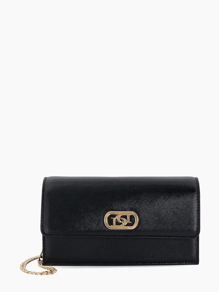 Dune London Black Sapphire Branded Phone Cross-Body Bag - Image 1 of 6