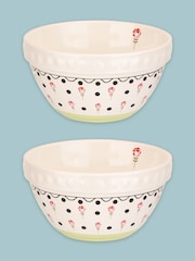 Cath Kidston Cream Ceramic Prep Bowl Set of 2 - Image 1 of 4