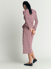 Boden Purple Honor Column Jersey Midi Dress - Image 3 of 6