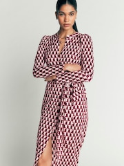 Boden Purple Honor Column Jersey Midi Dress - Image 4 of 6