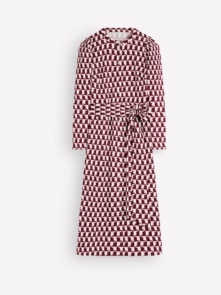 Boden Purple Honor Column Jersey Midi Dress - Image 6 of 6