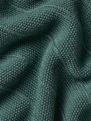 Charles Tyrwhitt Green Cotton stripe knit polo - Image 5 of 5