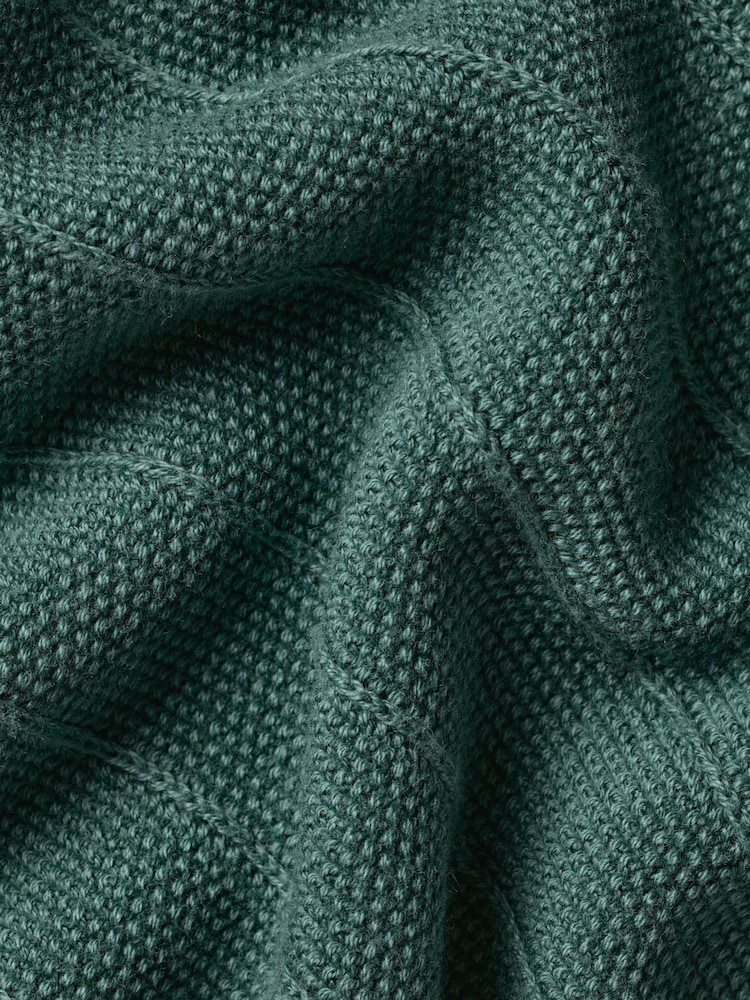 Charles Tyrwhitt Green Cotton stripe knit polo - Image 5 of 5