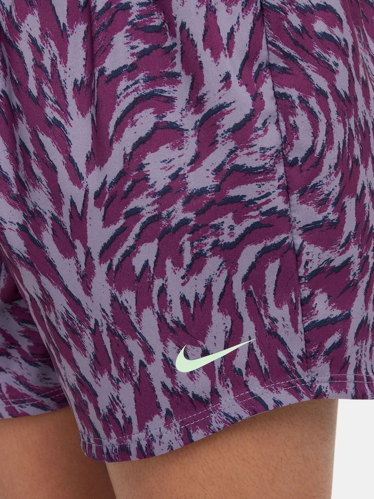 Пурпурный - Шорты с завышенной талией Nike One - Image 1 of 6