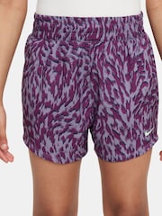 Пурпурный - Шорты с завышенной талией Nike One - Image 6 of 6