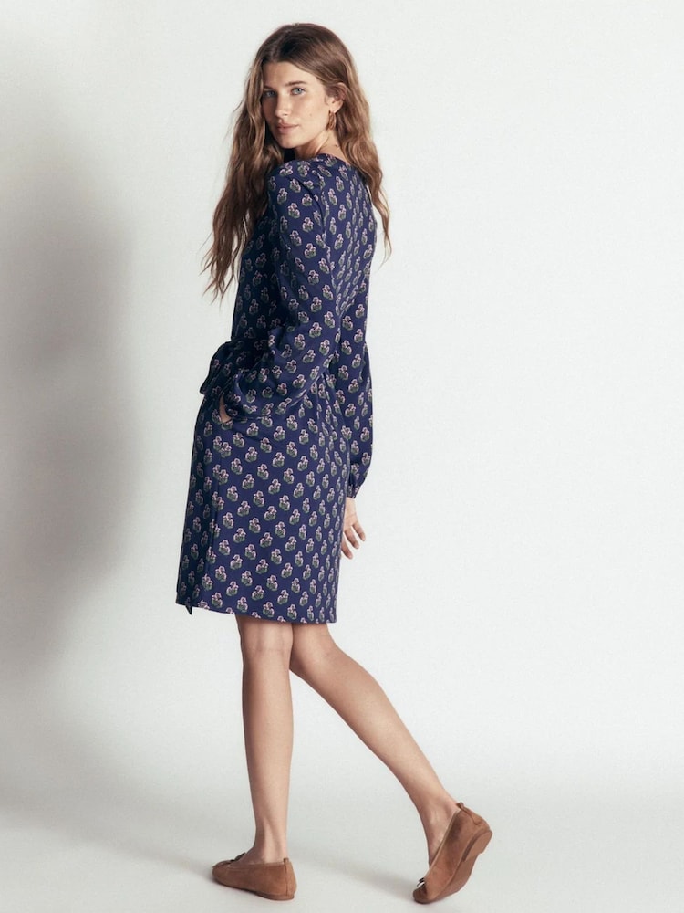 Boden Blue Adele Belted Jersey Dress - Image 2 of 6 Boden Blue Adele Belted Jersey Dress - Image 2 of 6