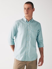 Blue Soft Touch Long Sleeve 100% Cotton Oxford Shirt - Image 1 of 7