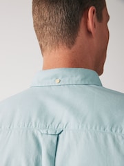 Blue Soft Touch Long Sleeve 100% Cotton Oxford Shirt - Image 4 of 7