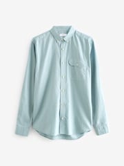 Blue Soft Touch Long Sleeve 100% Cotton Oxford Shirt - Image 5 of 7
