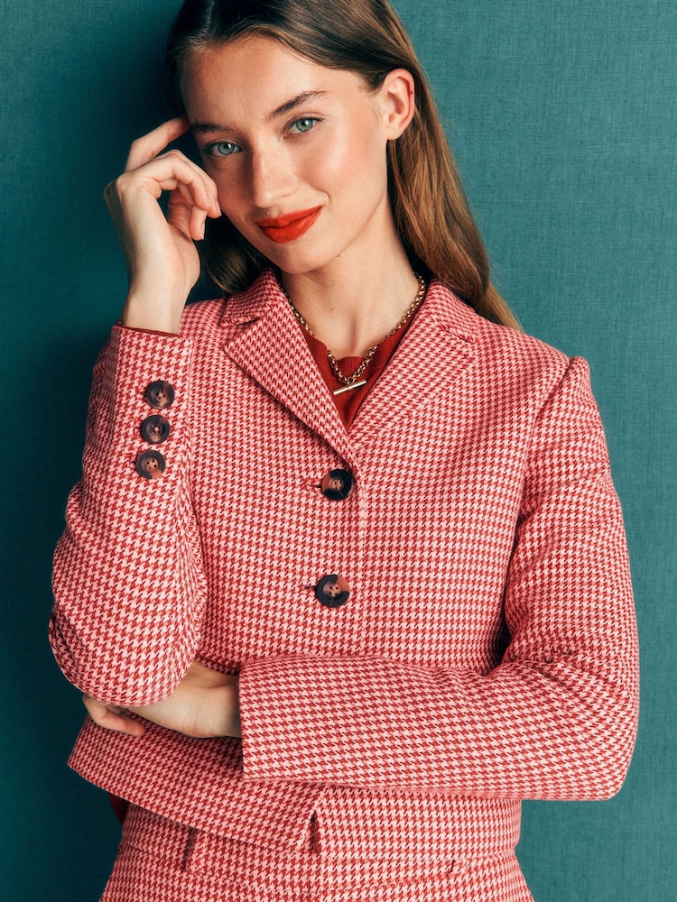 Boden Pink Dartmouth Cotton Blazer - Image 2 of 6 Boden Pink Dartmouth Cotton Blazer - Image 2 of 6