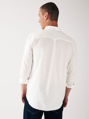 White Soft Touch Long Sleeve 100% Cotton Oxford Shirt - Image 2 of 7