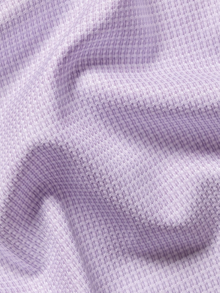 Charles Tyrwhitt Purple Non-Iron Stretch Texture Shirt - Image 7 of 7