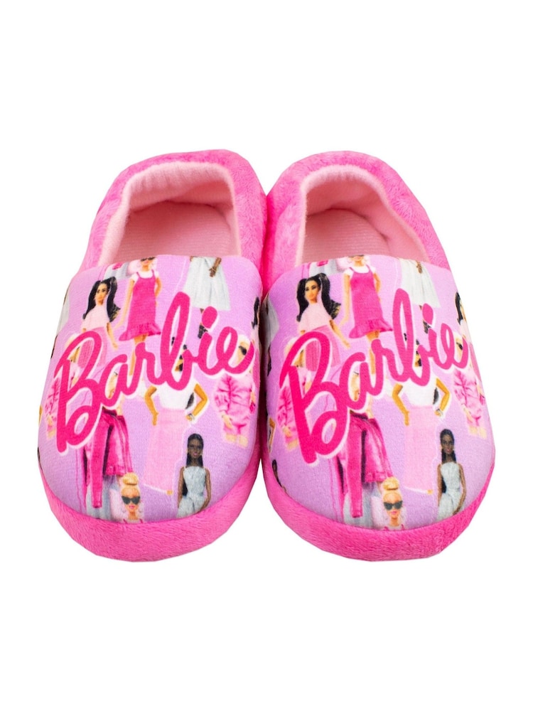 Character Pink Barbie Fleece Slippers - Image 1 of 5