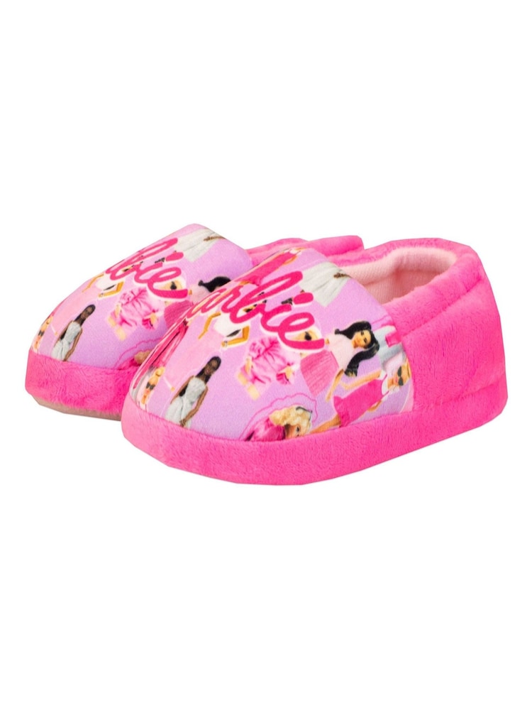 Character Pink Barbie Fleece Slippers - Image 2 of 5