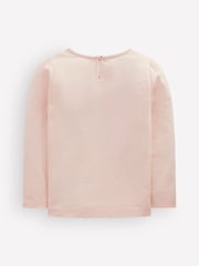 Boden Pink Puff Sleeve Appliqué  T-Shirt - Image 2 of 3