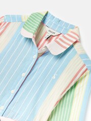 Joules Girls' Summertime Multi Stripe Woven Shirt Dress - Image 3 of 6